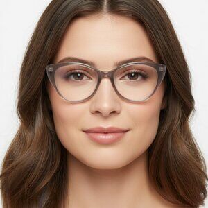 Chloé Womens Cat Eye Grey Grey Transparent Fashion Designer Eyewear